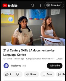 YouTube documentary: 21st Century Skills from IH Palermo