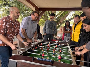 Foosball in the shade at IH Johannesburg