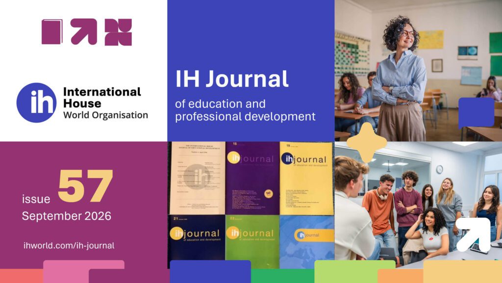 IH Journal September 2026 cover with logo, teachers in classrooms, past journal issues, and publication details in bold, colorful design.